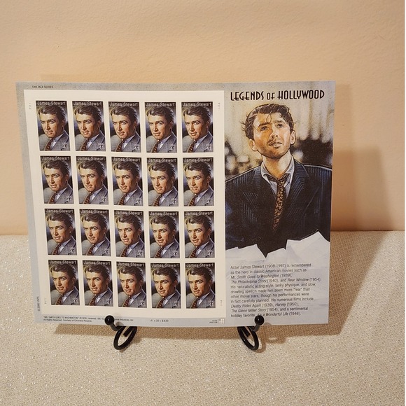 James Stewart Legends of Hollywood Stamps Sheet Actor Film Movie - Picture 1 of 1
